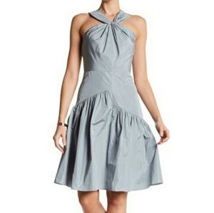 NWT Rebecca Taylor Knot Neck Taffeta Dress Sz 8